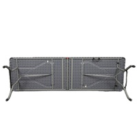 Table pliante légère en plastique, design moderne, imperméable, facile à transporter, coussin à séchage rapide, pour camping, barbecue, banquet en extérieur - Vente flash