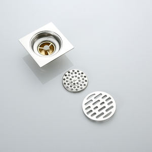 ที่ขูดของเสียในห้องน้ำ<span class=keywords><strong>4</strong></span>นิ้วท่อระบายน้ำพื้นห้องน้ำทองเหลืองทรงสี่เหลี่ยมทันสมัยพร้อมคุณสมบัติที่กรอง - Product Image 3