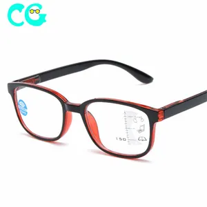 Óculos de leitura anti-azul, óculos multifocal para homens e mulheres, perto de visão longa, dioptria para leitor