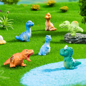 Figurines de dinosaures miniatures mignonnes, mini-statues, jouets, décorations de voiture, cadeaux d'anniversaire Kawaii, décorations de gâteaux, artisanat - Product Image 2