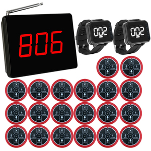 Chine usine 433 téléavertisseur sans fil serveur appel système <span class=keywords><strong>de</strong></span> radiomessagerie Restaurant Table numéro cloche Buzzer nourriture Restaurant café Bar - Product Image 1