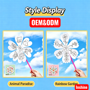 Moulins <span class=keywords><strong>à</strong></span> <span class=keywords><strong>vent</strong></span> vierges DIY pour enfants, <span class=keywords><strong>à</strong></span> colorier soi-même, kit d'artisanat, cadeaux de fête en gros - Product Image 3