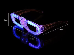 Gafas Luminosas Unisex para Halloween, Brillan en la Oscuridad, Artículos <span class=keywords><strong>de</strong></span> Fiesta <span class=keywords><strong>de</strong></span> Neón, Gafas <span class=keywords><strong>de</strong></span> Sol con Modos <span class=keywords><strong>de</strong></span> Luz Intermitente LED <span class=keywords><strong>de</strong></span> Plástico - Product Image 3