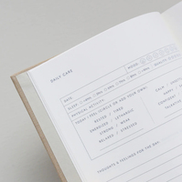 Être gentil avec soi-même A5 planificateur lin Journal avec fil à coudre reliure objectif de soins personnels et journal du jour de la gratitude
