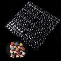 TSZS 120 pièces/sac rond affichage des ongles nuancier clair couleur naturelle dos plat vernis à ongles affichage avec autocollant adhésif