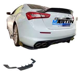 Kit carrosserie carbone modifié pour <span class=keywords><strong>Maserati</strong></span> Ghibli 2014-2021 : lèvre avant, jupes latérales, lèvre arrière et aileron. - Product Image 2