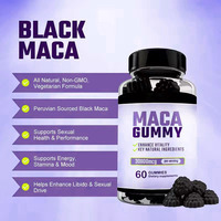 Gummies de Vitamines à la Racine de Maca Noire pour Femmes et Hommes Adultes - Soutien Énergétique, Performance et Prise de Masse Musculaire pour l'Entraînement