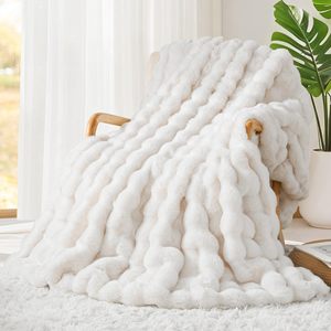 <span class=keywords><strong>Couverture</strong></span> polaire réversible en polyester pour l'hiver, avec surface douce et moelleuse, idéale pour canapé et chambre à coucher – Commandes en gros - Product Image 2