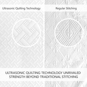 Lightweight White Quilt <b>Bedspread</b> Ultrasonic Chevron Pattern Light Coverlet for All Season Comforter Bedding Decor - Product Image 4