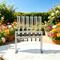 Support de Présentation de Parfums de Table de Luxe en Argent 375ml, 6 Bouteilles, Distributeur de Parfums pour Mariage