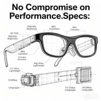Lentes de Realidad Aumentada Inmersivas con Pantalla Binocular 3D de Alta Resolución, Asistente de IA para Juegos y Realidad Virtual