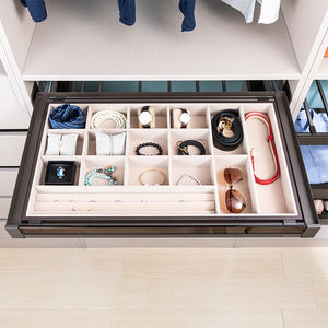 Nuptial boîte à bijoux en verre, 5 pièces, accessoires d'armoire, placard, rangement de bijoux, tiroir avec fermeture souple, vente en gros - Product Image 4