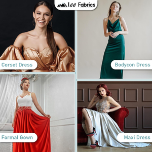 Băng vải căng Charmeuse satin vải 58/60 rộng mượt mịn Charmeuse vải cho váy đêm áo khăn trải bàn - Product Image 4