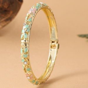 Bestseller New Colorful Diamond Open-hollow Luxurious Fashionable Women's <b>Copper</b> Chain Link <b>Bracelet</b> Retro Traditional Gift - Product Image 4