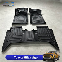 Tapis de sol de voiture 3D en TPE pour Toyota Hilux Vigo 2005-2014, pick-up, sur mesure, imperméables, toutes saisons