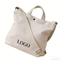 Bolso Tote de Lona con Asa Larga, Reciclable, Personalizable en Color y Logotipo - Bolso de Compras Diario Informal para Mujer