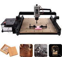 Máquina Fresadora CNC de Escritorio para Madera con Husillo de 500W, Máquina de Grabado Láser y Carpintería CNC 4540 con Módulo Láser Opcional