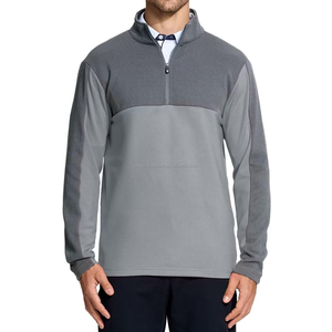 Новый дизайн, 1/4 пуловер на молнии, пуловер для гольфа, без карманов, серый цвет, спортивный пуловер для гольфа - Product Image 2