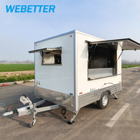 Remorque de food truck WEBETTER Mini avec cuisine complète, 3m, entièrement équipée, petite remorque de concession mobile