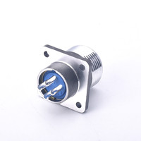 Conector Circular con Brida Cuadrada P20J6A P20K6A, Conector Macho y Hembra P20K6AQ P20J6AQ