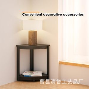 Qingzhi <b>Corner</b> <b>Shower</b> Stool Solid Wood Black Bathroom Seat With Storage <b>Rack</b> For Bath Safety - Product Image 2