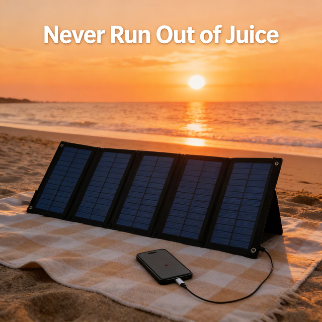 High Efficiency 16W Foldable Solar Panel Portable Solar Charger Carry Bag Lightweight Black Outdoor Hiking Camping Travel