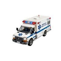 Kit de construction d'ambulance en plastique à l'échelle 1:12, thème services médicaux d'urgence, jouet pour garçons