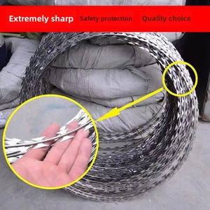 Alambre de púas de alta resistencia antiescalada <span class=keywords><strong>para</strong></span> cercas de seguridad agrícola, alambre de púas galvanizado BTO-10 BTO-22 CBT-65 - Product Image 4