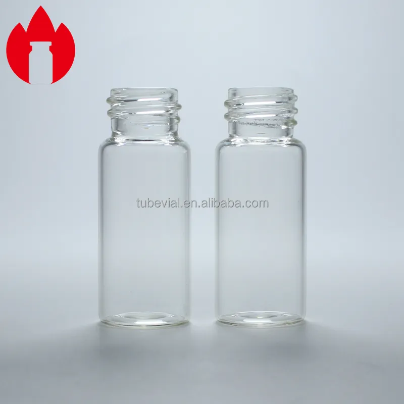 10ml klares leeres Glasflaschen fläschchen für medizinische oder kosmetische Zwecke mit Plastik kappe