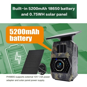 Mini caméra de <span class=keywords><strong>chasse</strong></span> WiFi 48MP, alimentée par énergie solaire, <span class=keywords><strong>batterie</strong></span> 5200mAh, vision nocturne LED 940nm sans éclat, étanche IP66, caméra de suivi et de <span class=keywords><strong>chasse</strong></span> - Product Image 4