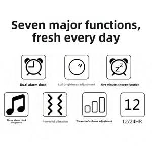 Reloj Despertador de Alta Definición con Pantalla VA, Potente Alarma, Diseño Simple y Creativo para Estudiantes, Vibración Mecánica, Multifunción Electrónica - Product Image 6