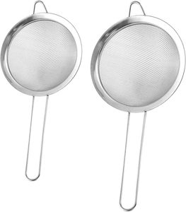 Passoire à café en acier inoxydable 18/8 argenté, à long manche, à mailles fines, de forme conique, écologique, compatible lave-vaisselle et four - Product Image 2