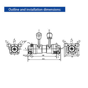 QF502D 4 + 4 밸브 공압 아연 도금 수동/자동 풍량 조절 밸브 드릴 트럭 사용 - Product Image 4