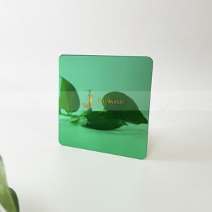 Plaque en acier inoxydable vert émeraude M82, finition miroir, pliage, découpe, revêtement mural, crédence de cuisine, décoration commerciale - Product Image 3