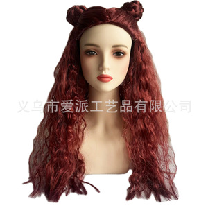 Perruque ondulée rose pour fête costumée, accessoire pour cheveux pour femmes, LPP4611 - Product Image 3