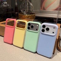 Casing HP Jello Sanding untuk iPhone 18 17 16 15 14 13 Pro Max Mewah Warna Krim Anti Benturan Keras Warna Macaron Matte