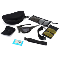 Lunettes tactiques 3 verres interchangeables polarisés anti-rayures pour activités de plein air, unisexes, lunettes de tir, protection UV400, lunettes d'airsoft
