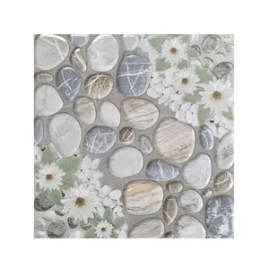 China Glossy Glazed Flowers Design Digital Wall Bathroom Floor Ceramic Tiles 300x300