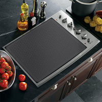 Couvercle supérieur en silicone pour cuisinière électrique Protecteur de table de cuisson en verre et tapis de séchage de vaisselle
