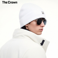 Gorro de punto con logotipo personalizado, cuadrado, al por mayor, gris jaspeado, con dobladillo, ajuste regular, gorro de invierno, fabricante