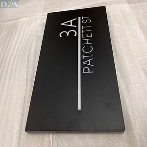 Caja de luz de acero inoxidable negro dorado de alta calidad, letrero con logotipo de señalización, tableros de nombres LED para decoración de tiendas - Product Image 5