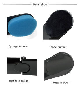 Cepillo de esponja autoajustable aplicador de loción de espalda fácil de alcanzar plegable rosa azul negro para protección <span class=keywords><strong>solar</strong></span> y cuidado del cuerpo - Product Image 4