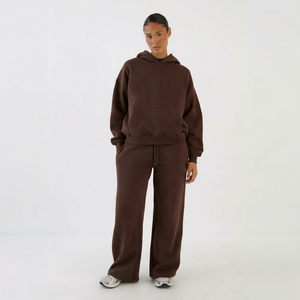 <b>Women</b> Oversized Hoodie Wide Leg Sweatpants Set Casual <b>Fleece</b> Tracksuit Two Piece Loungewear <b>Jogger</b> Outfit Streetwear Daily Wear - Product Image 1