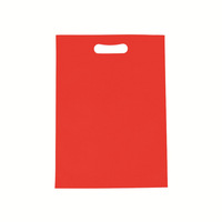 Op maat gemaakte bedrukte logo's, warmtegeperste, niet-geweven, platte, geperforeerde handtas, kleding- en boodschappentas