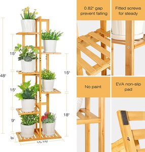 Soporte multifuncional de 6 niveles y 7 niveles para <span class=keywords><strong>plantas</strong></span> de bambú, estante para <span class=keywords><strong>plantas</strong></span> al aire libre, múltiples <span class=keywords><strong>plantas</strong></span> - Product Image 3