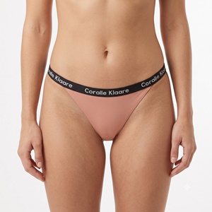 Ensemble de 3 culottes pour femme, confortables, respirantes et rafraîchissantes, avec bande élastique à lettres, <span class=keywords><strong>taille</strong></span> basse, en soie glacée sans couture, style string - Product Image 1