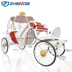 Décoration de Noël Chariot de Cendrillon, Chariot Classique Citrouille, Chariot à Chevaux, Chariot Électrique de Mariage - Product Image 3