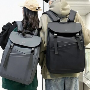 Clad Laptop <b>Backpack</b> 16 Inch <b>Large</b> Capacity Travel Bag For College Students Neutral Gender Solid Color Coating Nylon Lining - Product Image 1