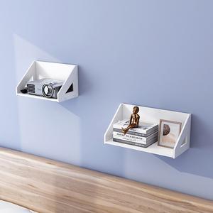 Étagère murale flottante pour projecteur, <span class=keywords><strong>sans</strong></span> trous, blanche, à un niveau, 50*20*17cm, rangement pour salon, étagère décorative - Product Image 6