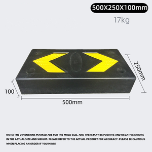 Blocco Paraurti in Gomma Riflettente Nero e Giallo <span class=keywords><strong>Merak</strong></span> FZK-165 500*250*100mm per Parcheggio Camion e Sicurezza - Product Image 2